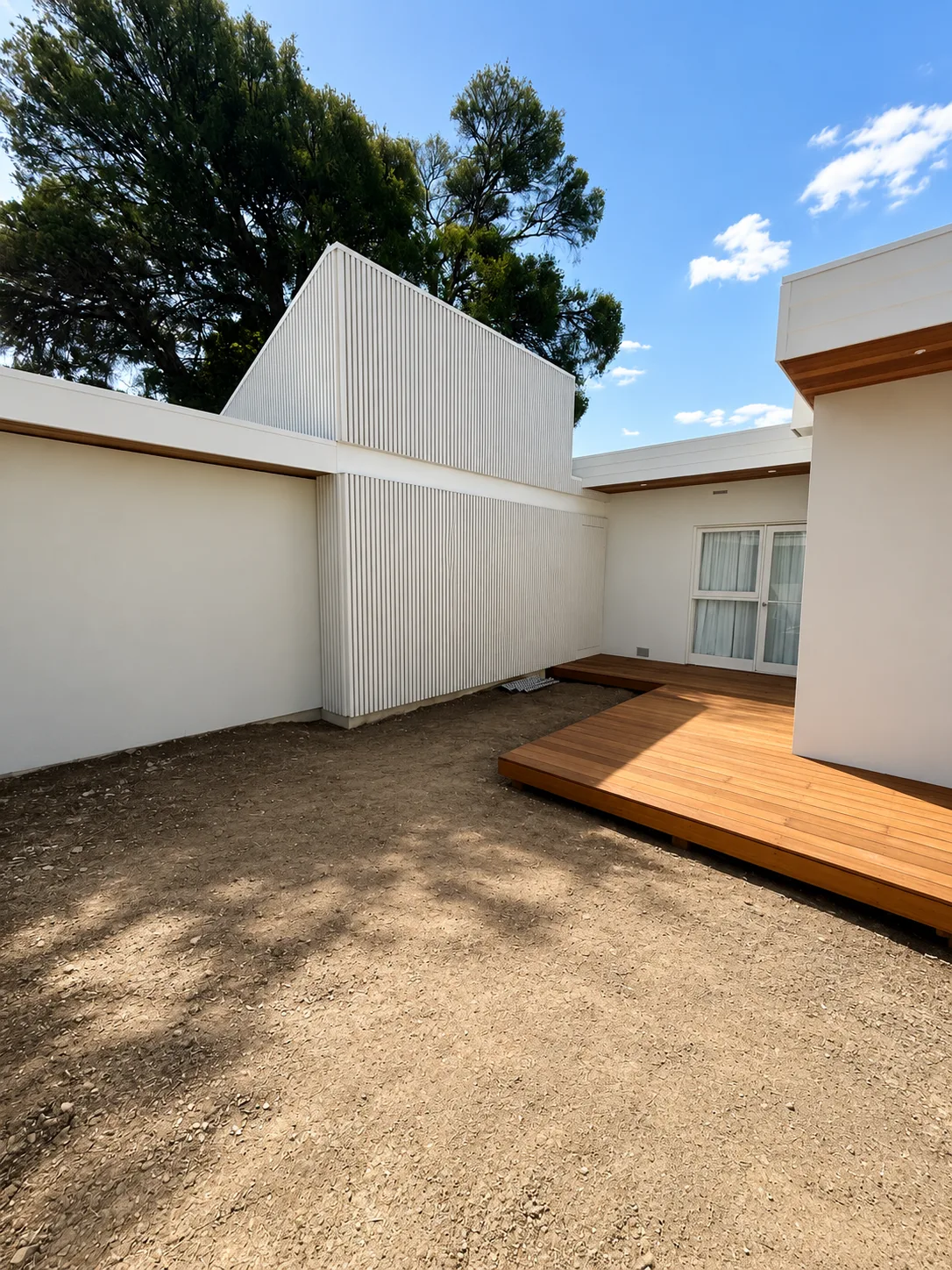 Courtyard with timber deck